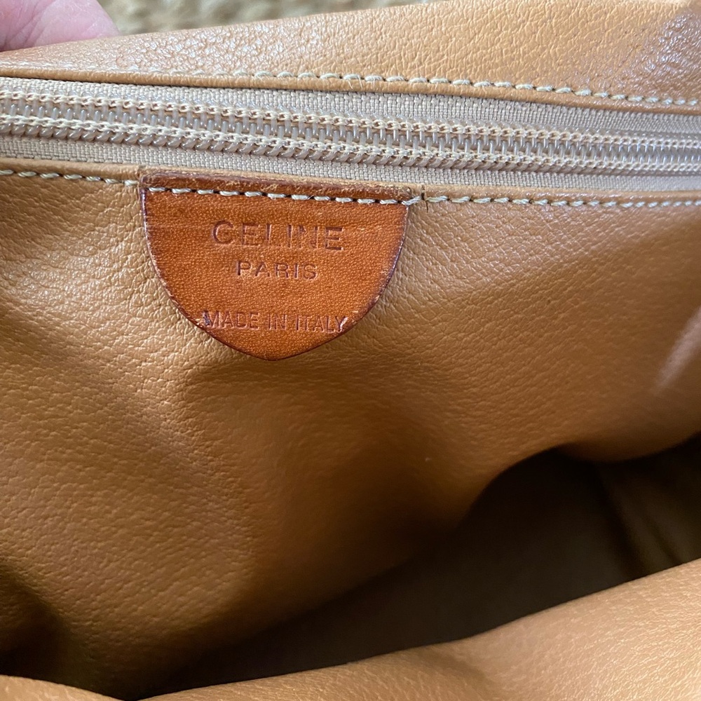CELINE Paris Macadam Tote with Tan Leather Trim has wear - Picture 15 of 15
